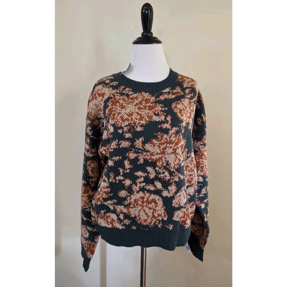 NWT Lost &‎ Wander Fall Green Brown Sweater Women's Small Cozy Warm Cabincore